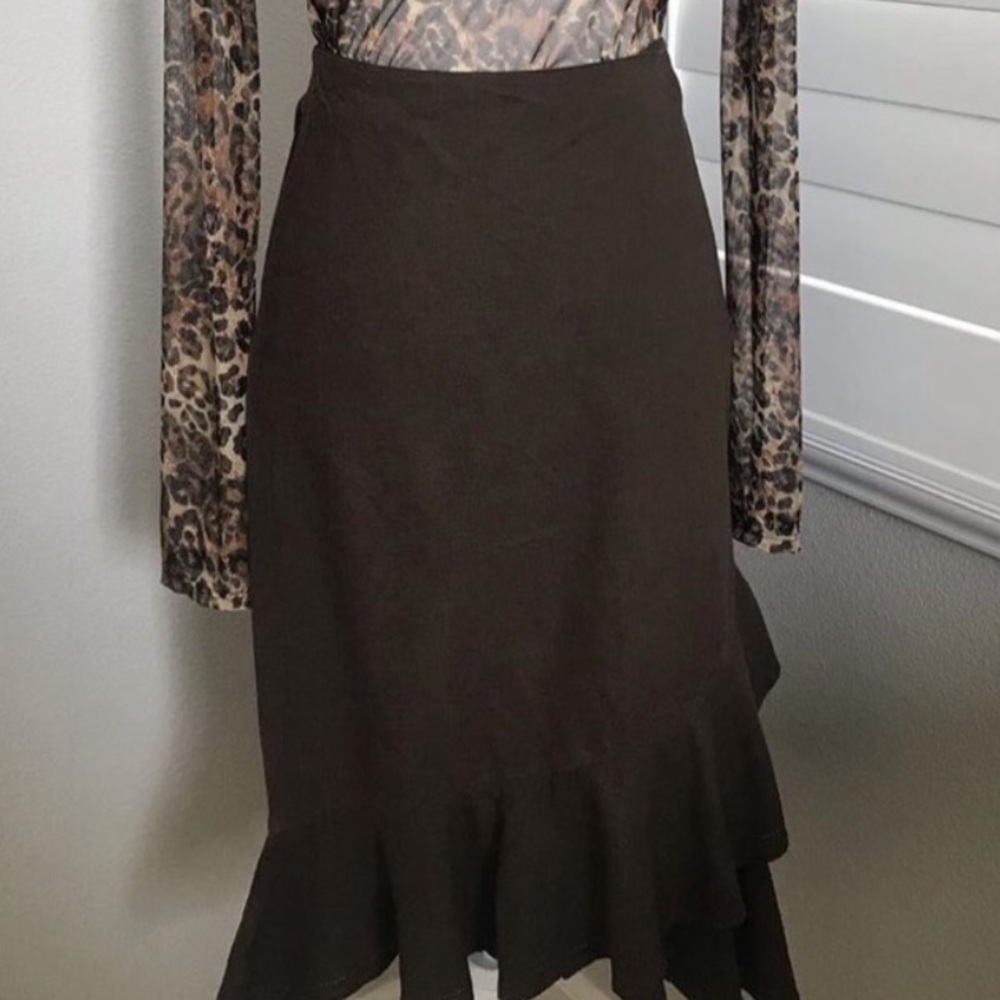 Brown Vintage Skirt L